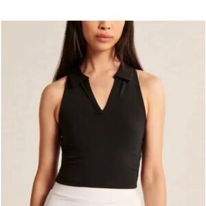 Abercrombie & Fitch Soft AF Essentials Black Sleeveless Women's Top Size Small